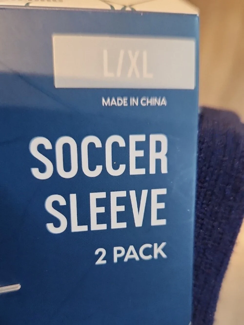 DSG Navy Blue Soccer Sleeve Socks - 2 Pack Unisex Sz L/XL